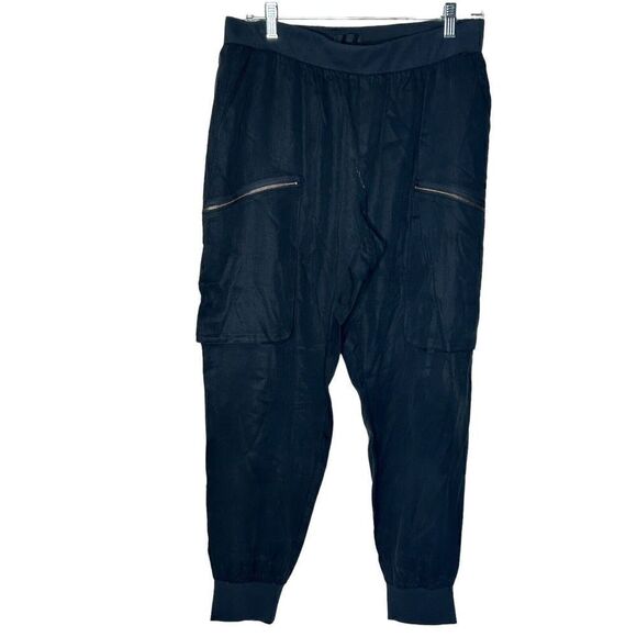 ATM Anthony Thomas Melillos Black Tencel Waistband and Cuffs Jogger Pants Sz L - Picture 2 of 6